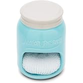 Fox Run S&uuml;ngerli Seramik Mason Kavanoz Tutucu, 8,9 x 8,9 x 12,7 cm, Mavi