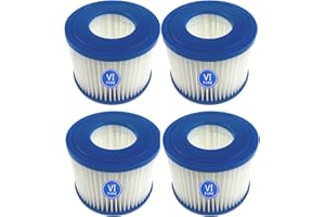 WYWZDQ VI Ersatz Filterkartusche Für Pool, VI Filter Ersatzfilter Für Lay-Z-Spa,für Bestway Flowclear Pool Filter, Für Bestway VI Filter, Für Monaco. Größe 6-58323. (4 Stück)
