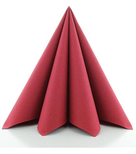 Sovie HOME Besteckserviette „Marius“ In Beere – 40x40 Cm, Airlaid, 12 Stück Mit 1/8-Falz