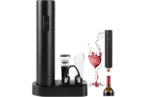 CHEF'S TABLE® - Electric Corkscrew, Wine Set, Professional Wine Bottle Opener, Cordless Automatic Bottle Opener with Foil Cutter for Home, Restaurant, Parties, as a Gift