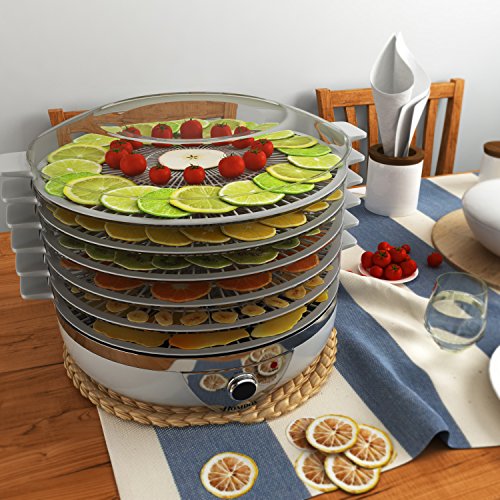 Homdox Dörrgerät Dörrautomat 5 Etagen, Einstellbare Temperatur, BPA Frei, 500 Watt, Dehydrator für Fleisch Obst Gemüse Pilzen Kräutern, Inklusive Rezeptheft - 5