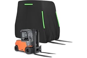 BONJUME Gabelstapler Abdeckung, 420D Universal Passform, UV-Schutz, Wasserdicht, Größe H: 220 cm L: 270 cm W: 130 cm, Passend für Gabelstapler bis zu 3628 kg