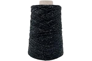 CHICCA BORSE Chicca Tutto Moda Filo da 250gr - 850m Lurex Glitterato Nero Lucido
