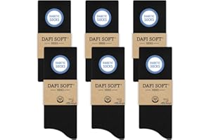 Dafi soft 6 Pairs Men's Diabetic Socks, Cotton, Stretchy, Made in Turkey