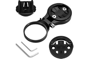 HJFH Garmin Edge Support D'ordinateur de Vélo en Alliage D'aluminium Guidon Réglable Extensible pour Garmin Edge/Bryton Rider/CatEye (Noir)