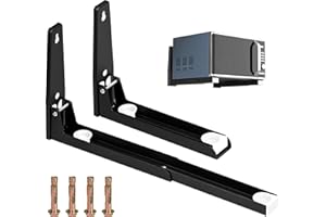 SANTOO 2 Stück Mikrowellenhalterung Wand, Universal Mikrowellen Halterung mit Montagezubehör für Mikrowelle und Küchenherde Faltbare, Mikrowelle Ständer Mikrowellen Halterung Ausziehbar