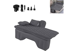 DSPLOPK Auto Luftmatratze, SUV aufblasbare Matratze, MPV Luftbett Camping, faltbare Luftmatratze Auto und 2 Kissen, elektrische aufblasbare Pumpe, Auto Matratze Boot für Reisen, Camping, Outdoor-Aktivitäten