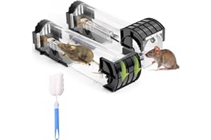 XIAOMUTONGABC Humane Mouse Traps, Mouse Traps for Indoors and Outdoors, Upgraded Highly Sensitive Live Mouse Trap, No Kill Mice Trap, Live Catch and Release, Reusable Effective Quick Mouse Catcher (2 Pack)