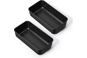 Homikit Forma do pieczenia chleba, ze stali nierdzewnej, z czarną powłoką zapobiegającą przywieraniu, prostokątna forma do pieczenia chleba, ciasta, tostów, 23,3 x 12,7 x 6,3 cm