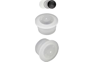 FUX 100 Stück Blindstopfen Abdeckkappen für Bohrlöcher Bohrlochabdeckung, Schaftdurchmesser 4,4 bis 20,5mm, Schwarz, Weiß, Natur, Bohrlöcher verschließen Bohrlochabdeckkappen, (Natur, 10,0mm)