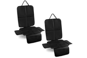 Romon Protector Asiento Coche, 2 Piezas Fundas para Sillas de Coche Impermeable Antideslizante Cubre Car Seat Cover Protector Niño con 2 Bolsillos Almacenaje Universal para Bebé Perro para SUV Sedán