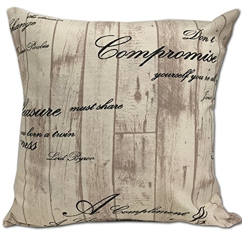 JEMIDI Kissenhüllen Vintage / Urban Look Leinenlook Kissen Bezug Bezüge Hülle (Stone 50cm x 50cm)