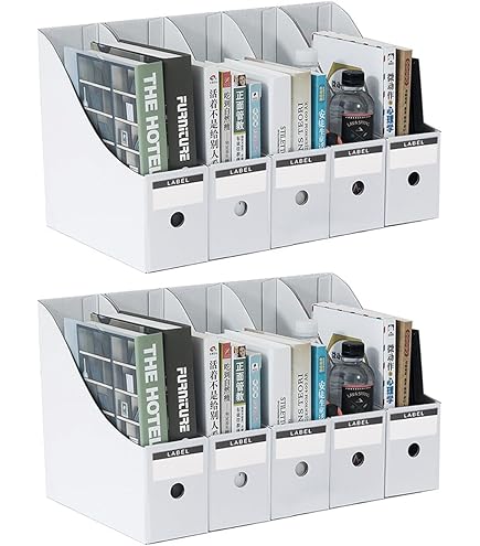 Aazon.co : Funrous 12 Pieces Large Agazine File Holders Cardboard Book Storage Bins Agazine - View #5