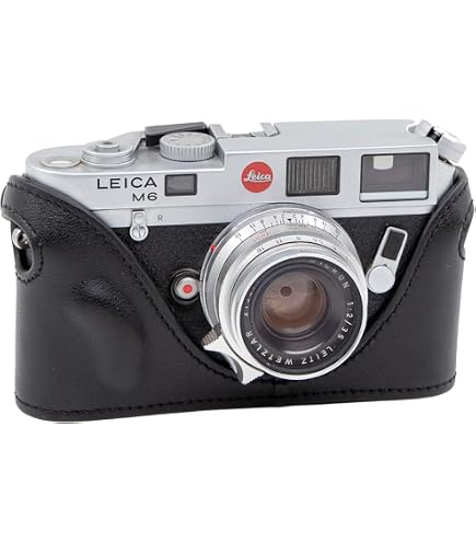 Handgefertigte Halbschale Für Leica M Kameras – Echtes Leder, Dunkelbraun, Mit Stativgewinde