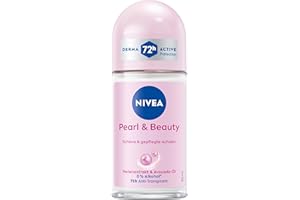 ‎NIVEA NIVEA Pearl & Beauty Deo Roll-On, Antitranspirant Roller schützt 72h vor Schweiß und Körpergeruch, pflegendes Deodorant mit Perlenextrakten und Avocadoöl (50 ml)