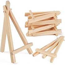 Lot De 24 Mini Chevalets En Bois - Chevalet Triangulaire - Mini Chevalet En Bois - Pour Cartes