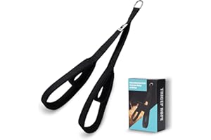 Slim Panda Trizepsseil, Extra Langes Trizeps Griff zum Herunterziehen, Zwei-in-Eins Trizeps Verlängerungsgurte Triceps Rope für Widerstandsbänder, Bodybuilding, Krafttraining, Schwarz