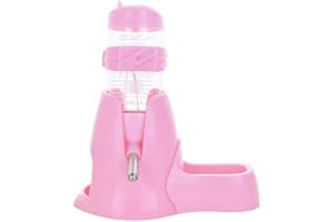 MOACC Hamster Botella de Agua Alimentador Automático Dispensador de Agua para Ratas, Cobayas, Hurones, Conejos, Pequeños Animales, 80ml, Rosa