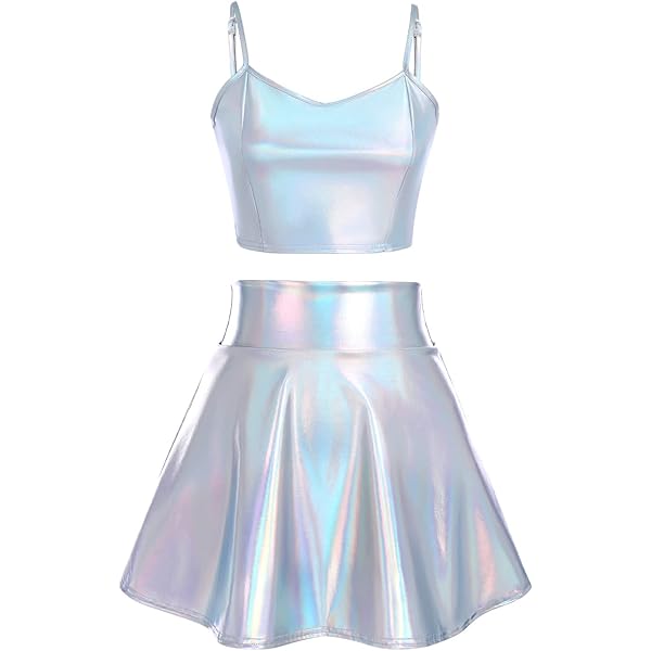 Jupe à Paillettes Jupe Danse Paillettes Fille - Jupe-Culotte Brillante Pour Jazz, Hip Hop, Danse Orientale - Taille 4-16 Ans Vêtement Spectacle Pailleté