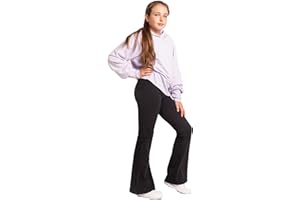 NYS Leggings Schlaghose für Mädchen Baumwolle Schlaghose mit ausgestelltem Bein, atmungsaktiv, alltäglich, sehr weich Tangente