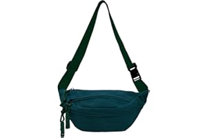XSDSLS Sac Banane Velours Côtelé,Sac à bandoulière Sangle Réglable,Sac Banane Polyvalent pour Femme Homme pour Faire du Shopping,Sortir,Voyager et Travailler (Vert Paon)