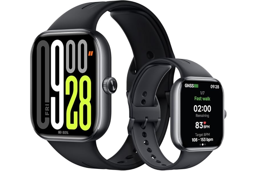 XIAOMI Redmi Watch 5, Smartwatch con display AMOLED 2.07", Chiamate Bluetooth, Autonomia 24 giorni, Resistenza Acqua 5 ATM, Monitoraggio Frequenza Cardiaca e SpO2, Sistema GNSS integrato