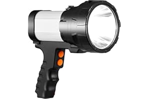 CYBBO Torcia LED Alta Potenza Torcia a LED Ricaricabile 15000Lumen 10000mAH Torcia Lanterna Professionale IPX4 Impermeabile 6 Modalità Portatile Lampada di Emergenza per Campeggio Camminata Ciclismo Pesca