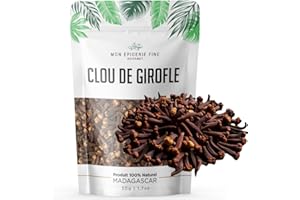 MON EPICERIE FINE GOURMET Clou de Girofle Entier de Madagascar - Séléction gourmet - Saveur intense et 100% Naturel Sachet ZIP refermable et recyclable fabriqué en Europe 50g