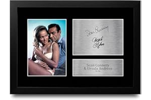 HWC Trading FR A4 Sean Connery & Ursula Andress James Bond Dr No Geschenke Gedruckt, Signiert Autogramm Bild Für Film-Erinnerungsstücke-Fans - A4 Framed