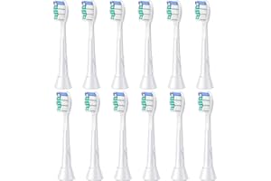 AISMAILI 12er Aufsteckbürsten Kompatibel mit Philips Sonicare Elektrische Zahnbürste Ersatzbürsten, Weiße Zahnbürstenköpfe.