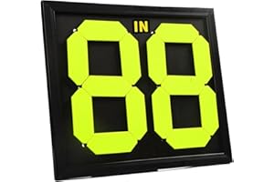 Qianly Portatile Calcio Calcio Sostituzione Manuale Scheda Scheda per Arbitro Visualizzata su Entrambi I Lati Numero Due Cifre Numeri