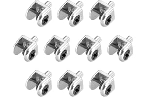 sourcing map soportes de estante de vidrio abrazadera de vidrio eje de clip de montaje para 5-8 mm, tipo-04, 10 pcs