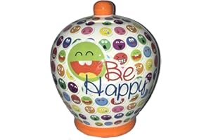 VIRCA Salvadanaio in terracotta "Be happy"
