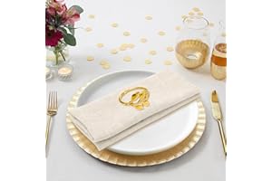 MIUUIPI Servilletas de Tela, Paquete de 4 Decoración de Mesa Kitchen con Hebilla de Servilleta, Servilletas de Gran Algodón 40 CM x 40 CM, Reutilizable Servilletas de Mesa para Hotel, Comida