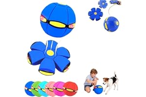 GENERIC Children's Bouncing Ball, Magic Flying Saucer, Magic Bouncy Ball, Glowing Pet Toy, Dual Form Freely Switchable for Educational Body Exercise Reaction, Easy to Catch, Safe