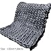 Produktbild Strick Kuscheldecke Wollgarndecke Handgefertigte Quaste Dicke Handbuch Weben Decke für Sofa, Schlafzimmer Wohnzimmer Gewebte Decke, Core Garn Groß Teppich
