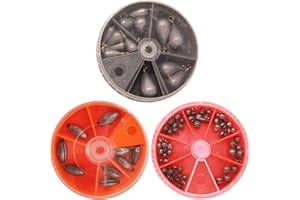 BPS FISH BPS 3 Packs Plomos de Pesca Plomada Aparejo Sinkers de Pesca Peso de Pesca 3 Formas OZL-08103 * 1