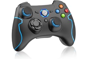 EASYSMX LEVEWAN Wireless PC Controllers, 2.4G PS3 PC Controller, PS3 Gamepad, Controller for Windows XP and Vista/11/7/ 8/8.1/10 PC, PS3/Android TV, TV Box and Up to 10M Usage