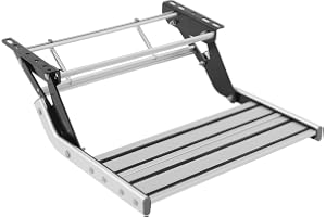 DeeDuud Husbilstrappsteg, Manuellt fällbart RV-steg, indragbar husbilstrappsteg i aluminiumlegering, 200 kg, för husvagn, husbil, husbil