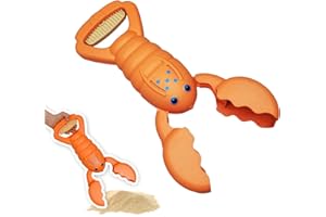 alldoro 63172 Sand Snapper Ecofriendly - Granchio dragante con una sola mano in plastica, paglia di grano - 1x arancione, lunghezza 34 cm