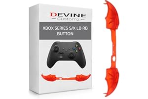 DEVINE CUSTOMZ DevineCustomz Xbox Series S X Controller Lb Rb Bumper Replacement Top Button Home Guide Surround All Colours (Clear Red)