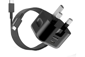 KP TECHNOLOGY Charger for Samsung Galaxy Tab A11 / A11 Lite/Tab S6 Lite 2024 / Galaxy Tab A9 / Galaxy Tab A9 Plus - Multi Port Fast Charger (TYPE C Cable + Dual Port Plug) (BLACK)