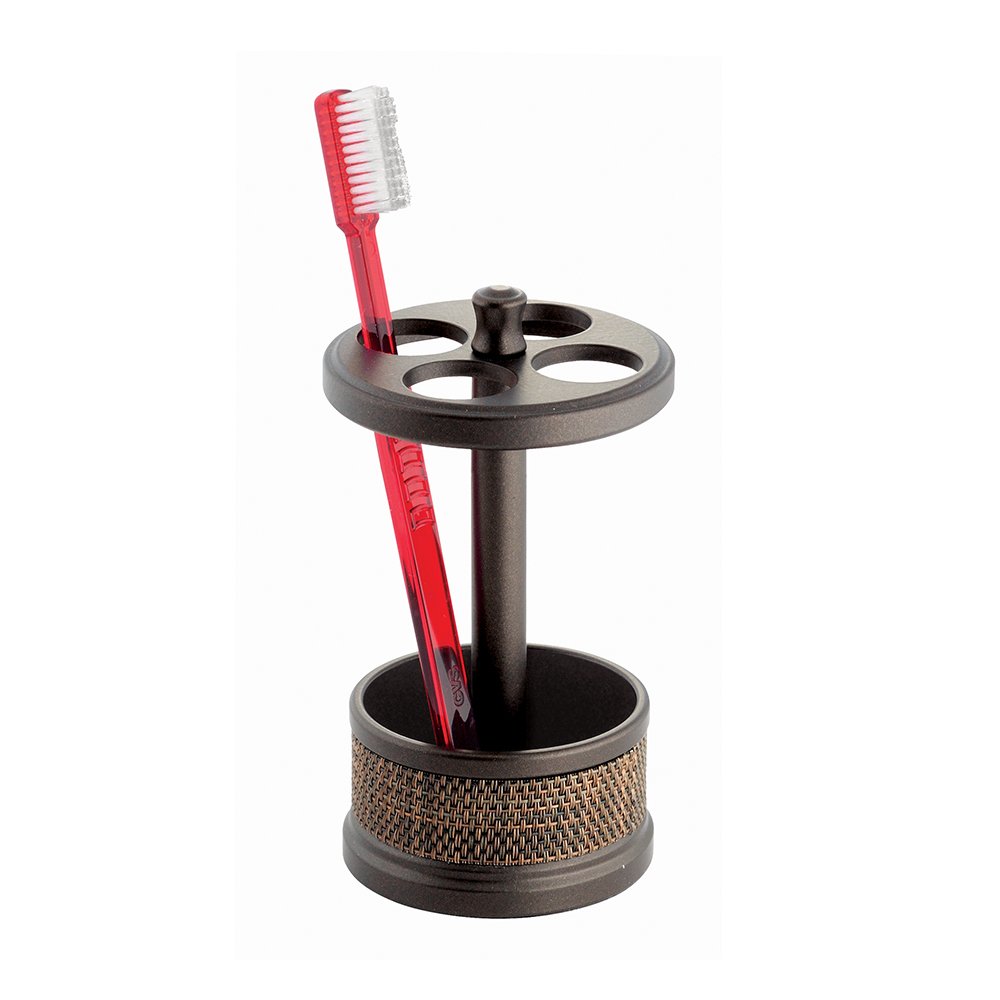 InterDesign-Twillo-Porte-brosse--dents-pour-les-coiffeuses-de-salle-de-bain-Bronze