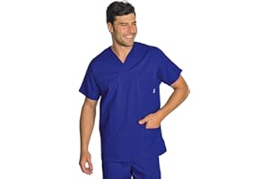 Isacco 045022 Collo a V Casacca, Taglia M, Blu