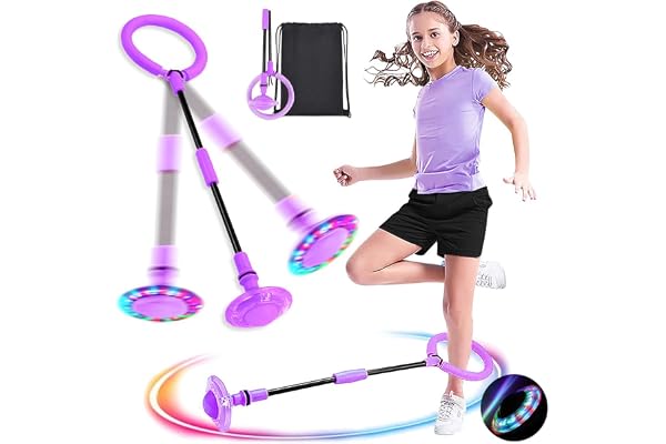 Swing Wheel med ljushjul, barn hoppring, barn blinkande fotsnurrar, hoppboll blinkande