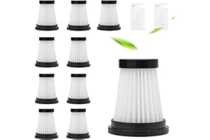 JIDRMC 10 Stück für Hepa Filter Set, Staubsaugerfilter, für Genius Invictus One 1.0 X7 2.0 Zubehör für Filterstaubsauger, Waschbarer Hepa Filter Pack, mit Reinigungsbürst, für Handstaubsauger Filter (12)