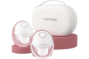 Momcozy M6 elektrisk handsfree bröstpum, 295mmHg, 3 lägen, 9 inställningar | Motor av andra generationen, DoubleFit-bricka och LED-display för stabil sugkraft, bekväm passform och enkel styrning