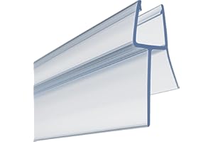 ASRA Clear Shower Bath Screen Door Seal Strip for 4 to 6mm Glass Covers Gaps up to 12mm Easy Fit 87cm Trim to Size No Leaks DIY Installation Replacement