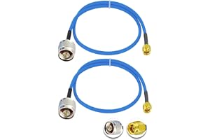 Vecys 2PCS SMA Hane till N Typ Hane RF Koaxialkabel N Typ RF Koax Pigtail Kabel 20" /50CM RG402 SMA Hane 50 Ohm Förlängningsk