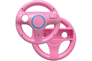 Link-e - 2 X Volant compatible avec manette de jeu Wiimote sur console Nintendo Wii/Wii-U (Rose)